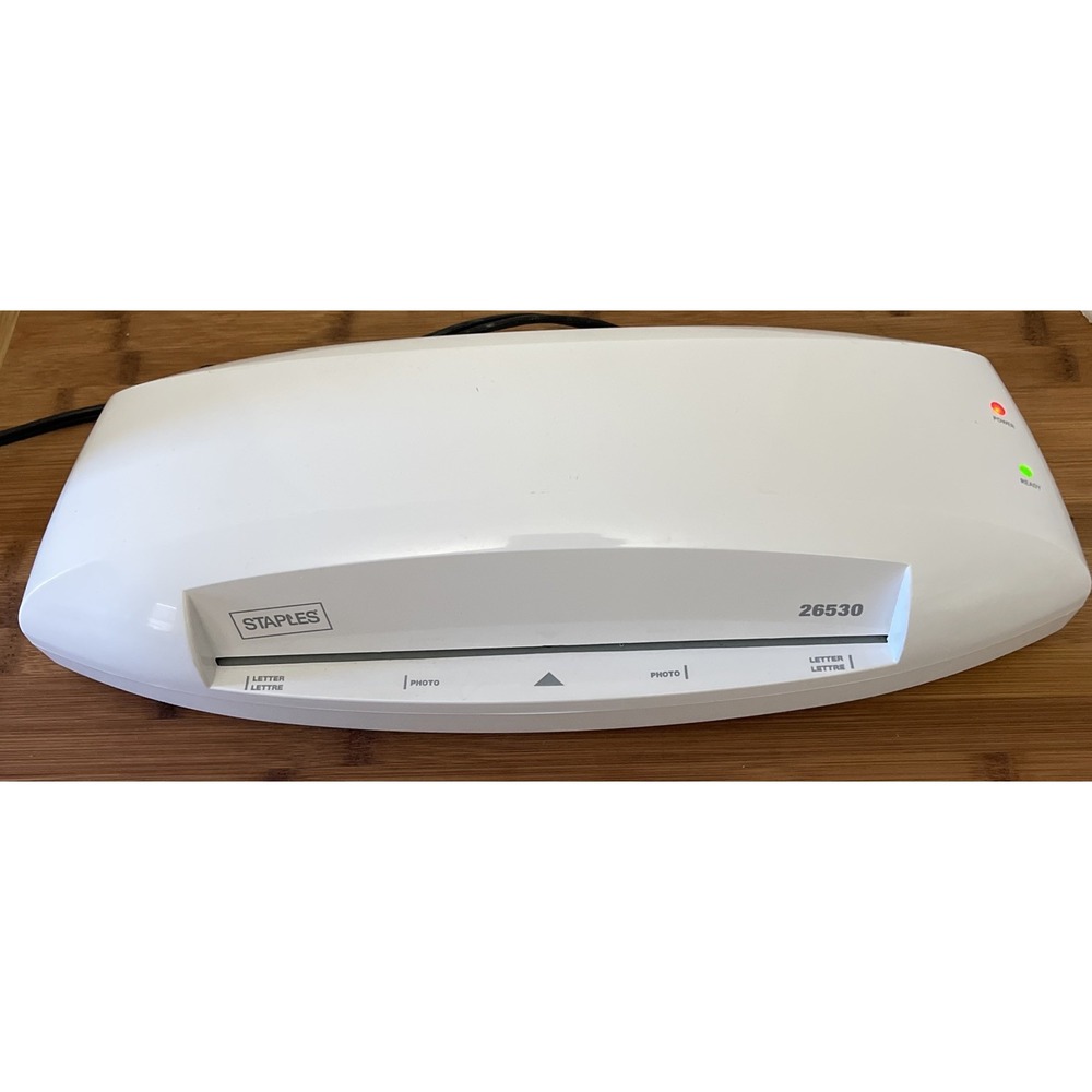 Staples‎ Multiuse 26530 Thermal and Cold Laminator White Photo Letter Size